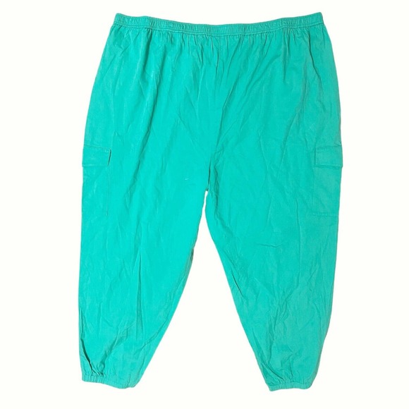 Abound NWT Womens Cargo Joggers Pants Green Marine Sz 4X Elastic Waist Pockets - Picture 4 of 7